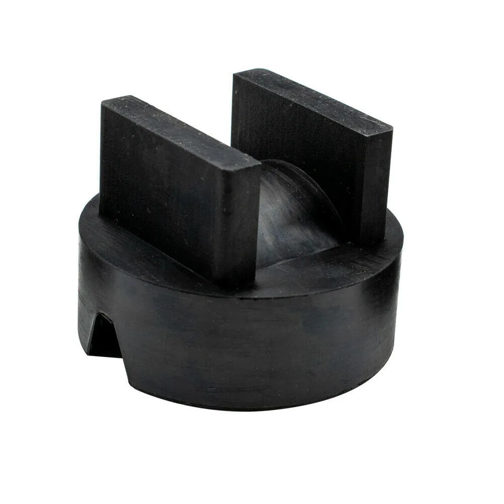 

1/2pcs Black Rubber Slotted Floor Jack Rubber Pad Stand Frame Protector Adapter Jacking Tool Pinch Weld Side Lifting Disk