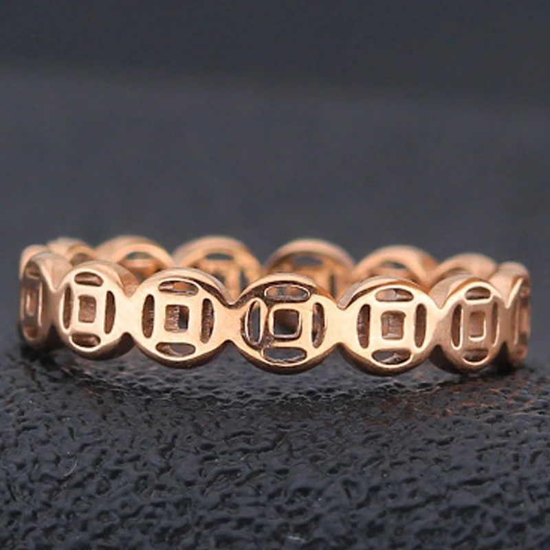 Кольца для пар женщин розовое золото кольцо влюбленных мужчин из нержавеющей