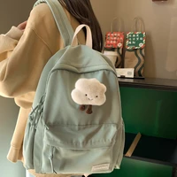 est waterproof nylon women school backpack large solid color girls travel bag college schoolbag female laptop back pack mochilas