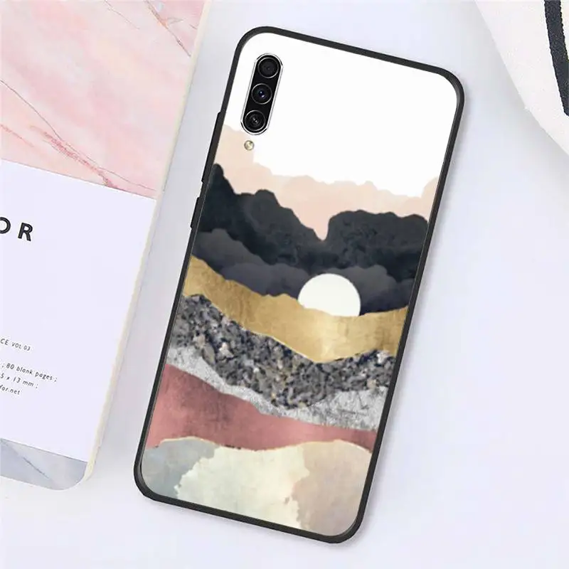 

Mountain Marble Moon Phone Cases For Samsung galaxy S 9 10 20 A 10 21 30 31 40 50 51 71 s note 20 j 4 2018 plus