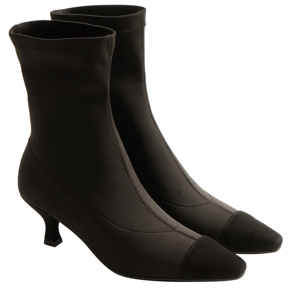 Will &amp Zest/черные ботинки чулки эластичная обувь на высоком каблуке-шпильке