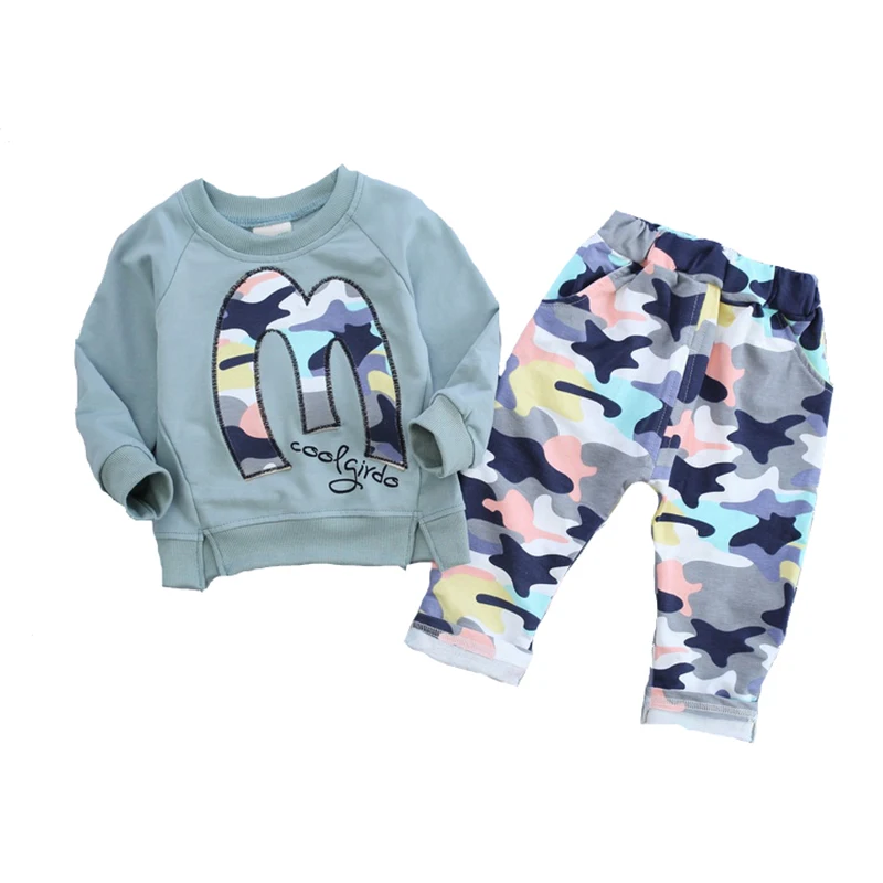 Детская одежда комплекты для мальчиков из 2 предметов хлопковая маленьких Одежда