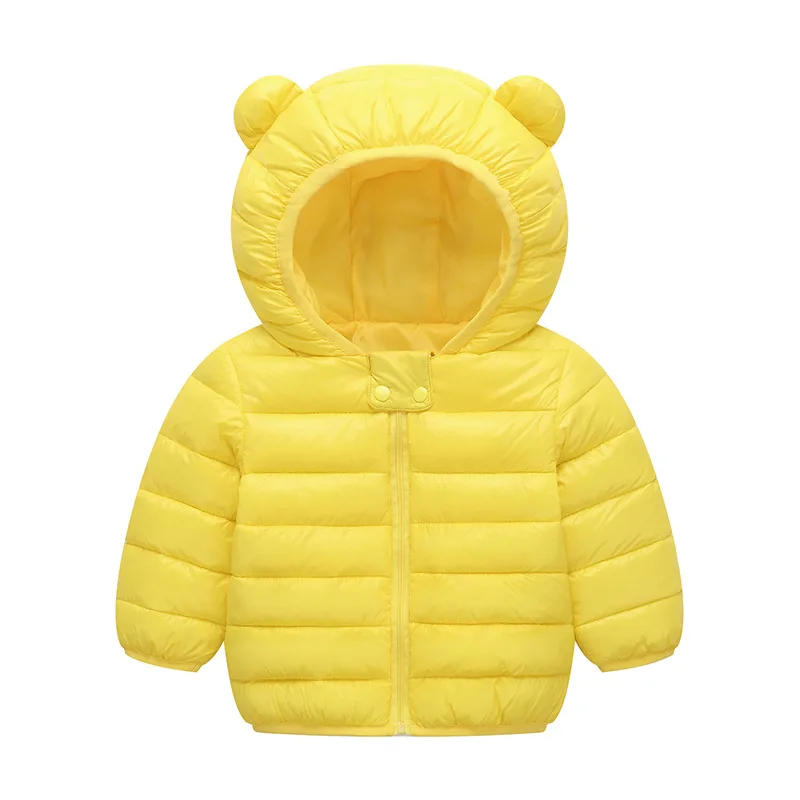 

Winter children's down cotton padded jacket light and thin baby ear lovely cotton padded jacket