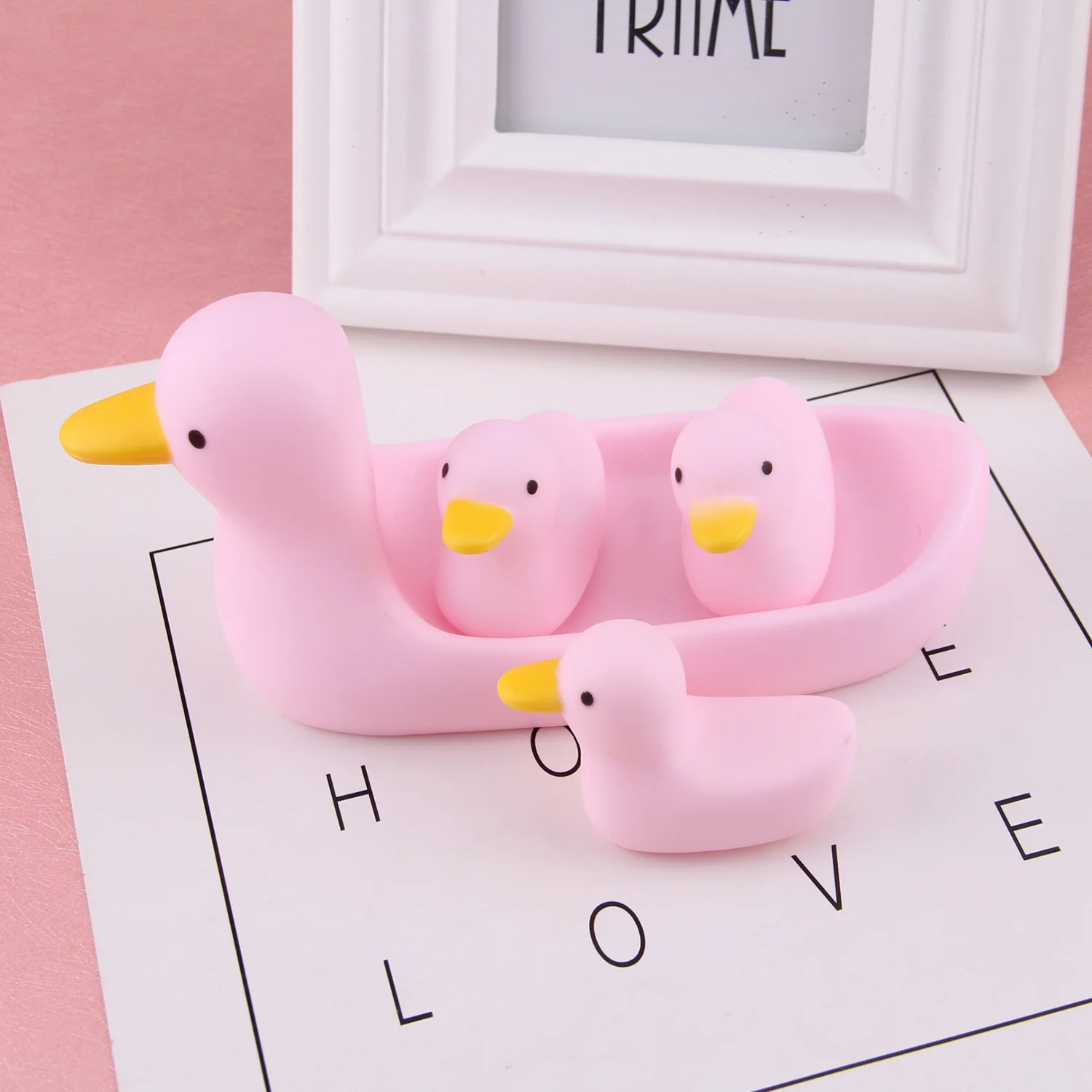 4PCS Cute Cartoon Duck Squeeze Squeaky Bath Toy Sound Floating Animal Swimming Water Play Toys For Baby | Игрушки и хобби