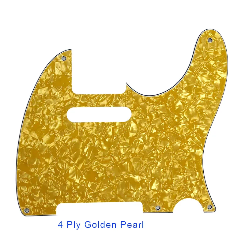 4ply golden pearl Pleroo гитары Запчасти разные цвета на выбор 5 винтовых отверстий накладку для нас Стандартный 52 год Tele гитара Telecaster защитная пластина - Цвет: 4ply golden pearl