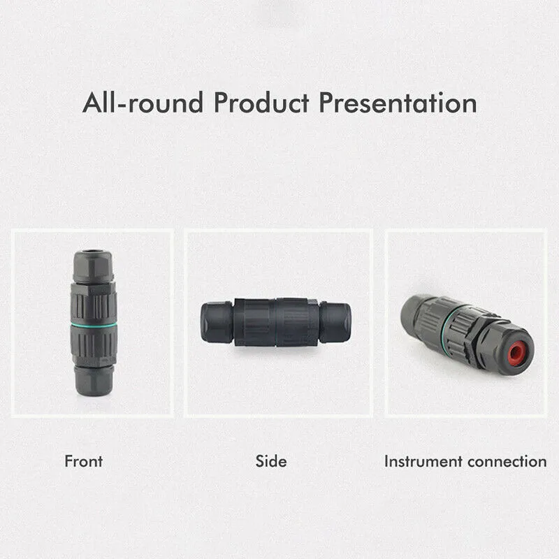 

2 Sets Waterproof Cable Connector+ 3 Pin Quick Connector Outdoor Waterproof Wire Cable Connectors In Outdoor Wiring Lighting
