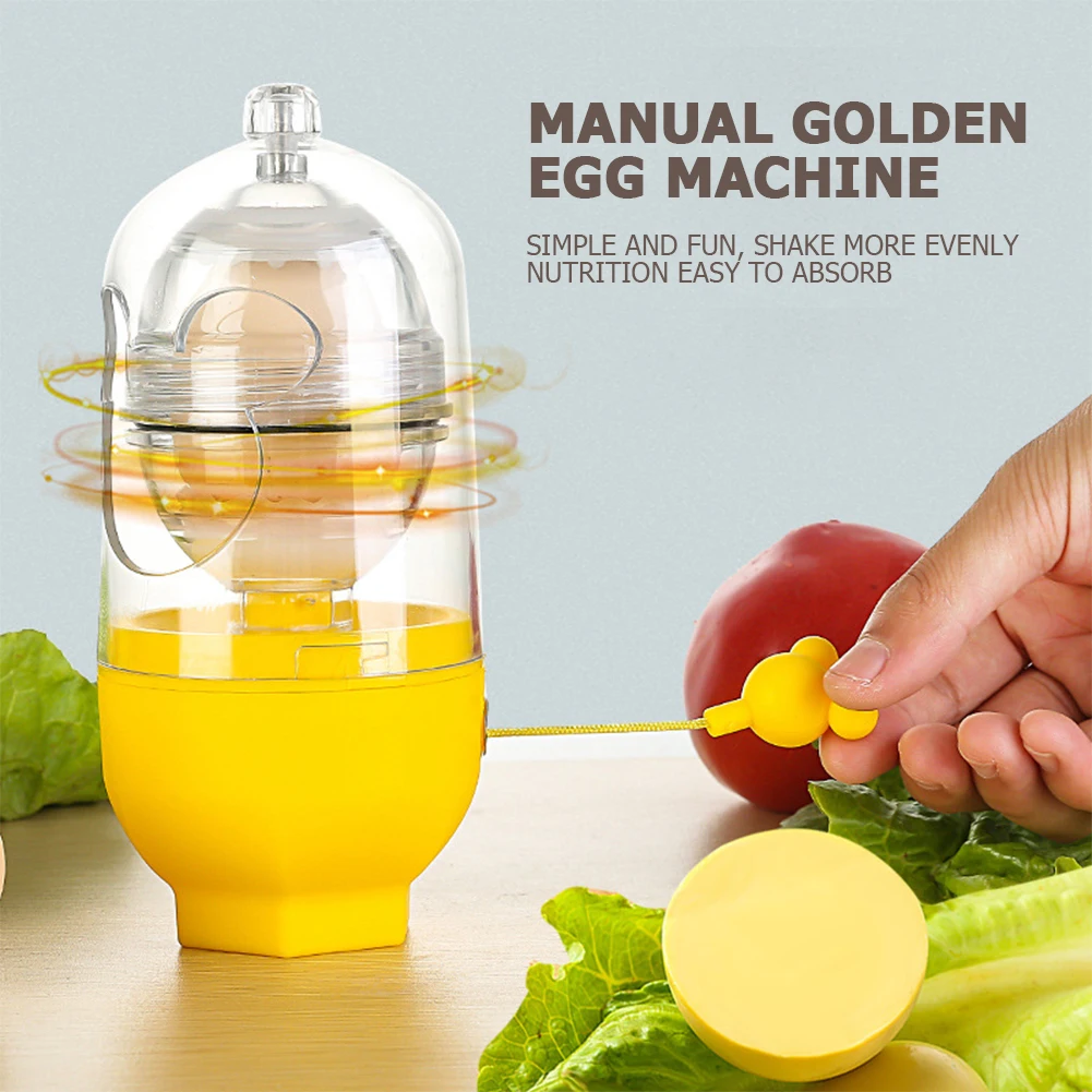 

Inside Mixer Kitchen Cooking Gadget Portable Egg Cooker Tool Egg Scrambler Shaker Hand Powered Golden Egg Maker