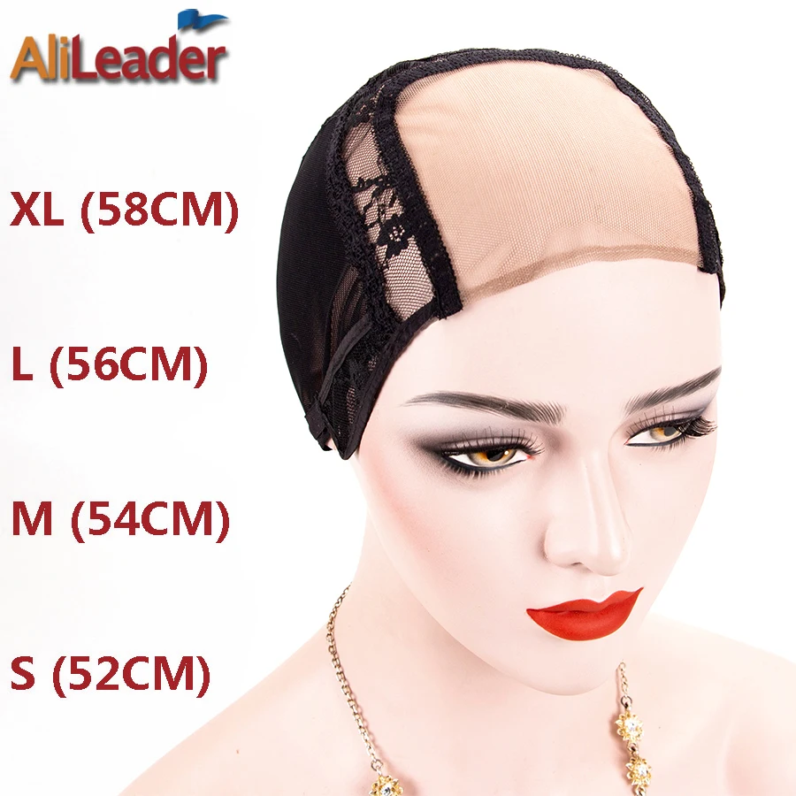Alileader новинка 5 шт. u-образная шапочка для париков 4 * " кружевная изготовления с