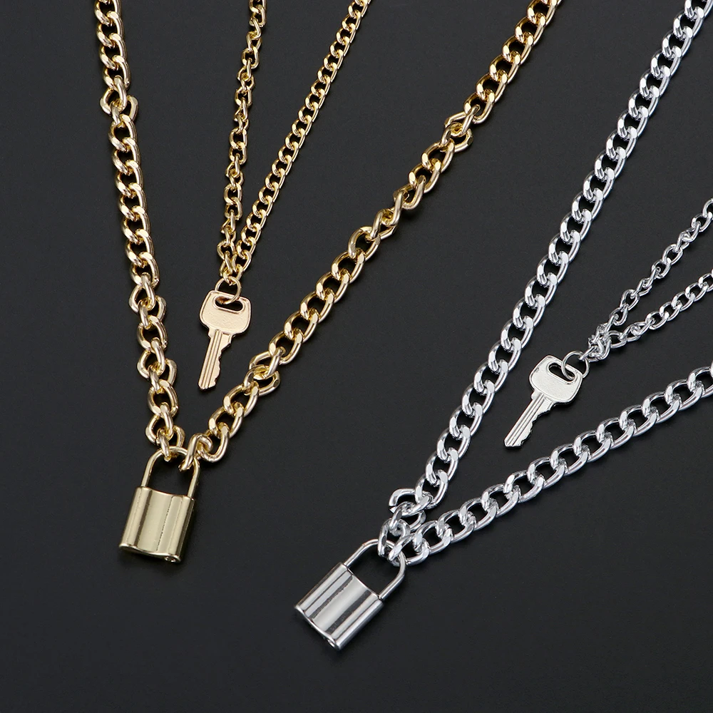 1 предмет модное ожерелье в виде цепочки из нержавеющей стали ключ блокировки