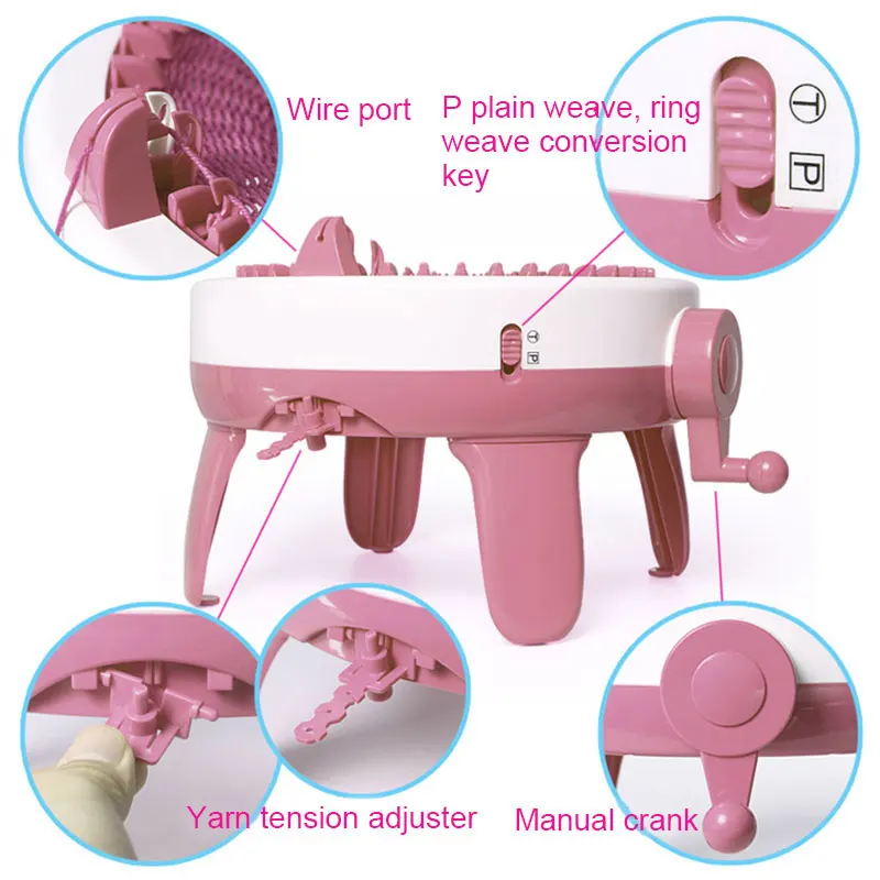 Станок для вязания с 22 иглами умный ткацкий станок круглый вращающийся двойной |