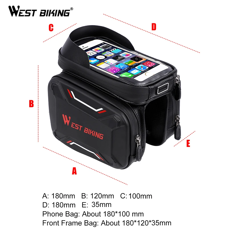 

Bike bag front frame high quality MTB road bike bag riding accessories waterproof screen touch top tube mobile phone bag