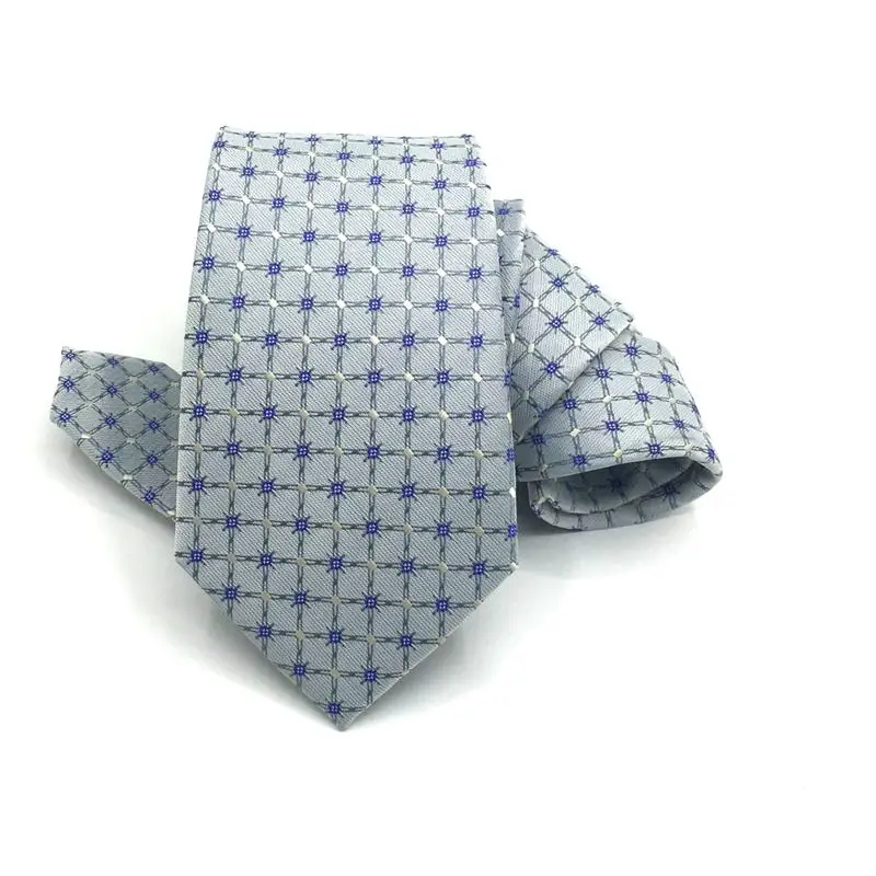 Модный мужской галстук из полиэстера классический в полоску клетку тканый |