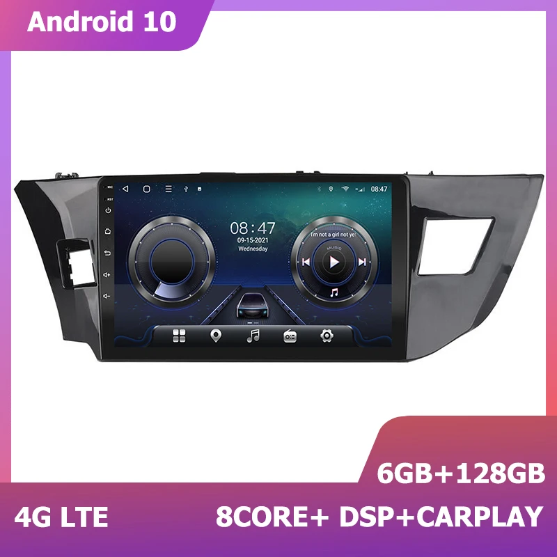 

HIRIOT 10 inch Android 11 GPS Navigation for Corolla 2014 2015 2016 carplay Multimedia Video player 1280*720 DSP 2Din autoradio