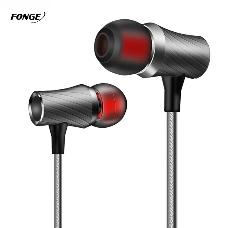 

Fonge D03 High Quality HiFi Wired Metal In Ear Earphone Stereo Bass Earbuds Earpiece with Microphone for Mobile Phone LN