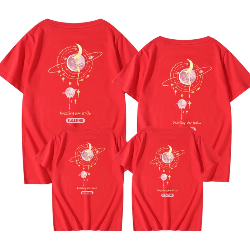 

Happy Earth T Shirts Summer Good Cotton Short Sleeves Men 4xl Women Family Clothing Matching Outfits