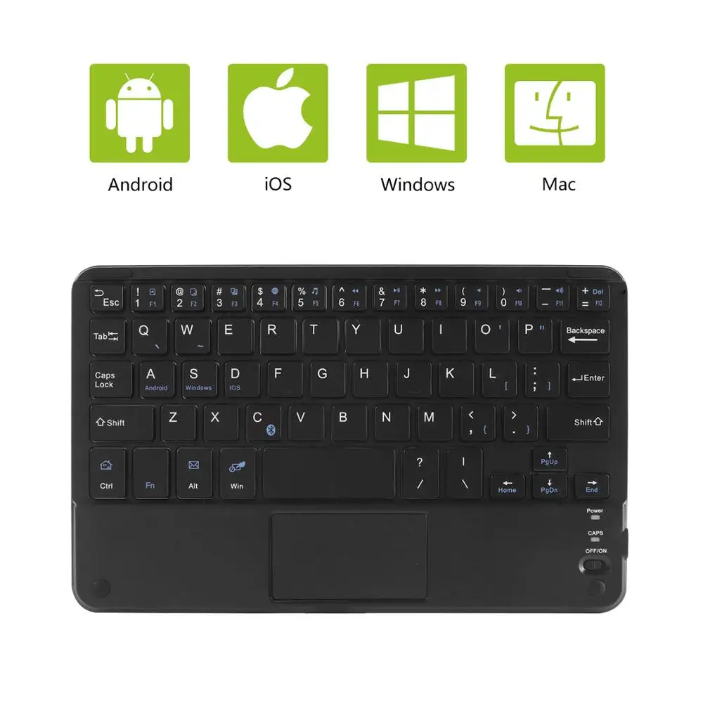 bluetooth keyboard mini wireless keyboard rechargeable bt 5 0 touch keypad ultra thin ergonomic keybord with 59 keycaps for pc free global shipping