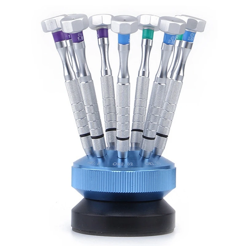 

Набор отверток для профессиональных часов с ремешком и поворотной подставкой, прост в использовании, доступен для очков, часов и т. д.