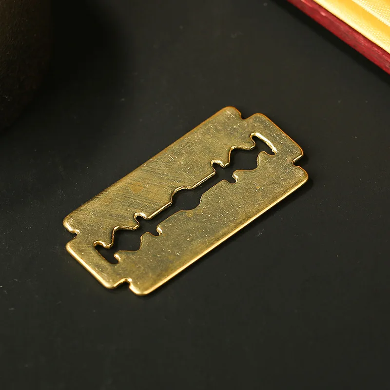 Брелок ручной работы из латуни для мужчин металлический медный брелок бритвы