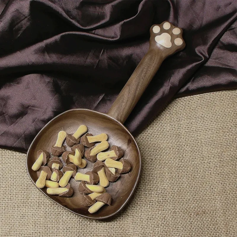 

Whole Wood Snack Tray Black Walnut Cat's Claw Dried Fruit Ins Household Children's Cartoon Nut Plate