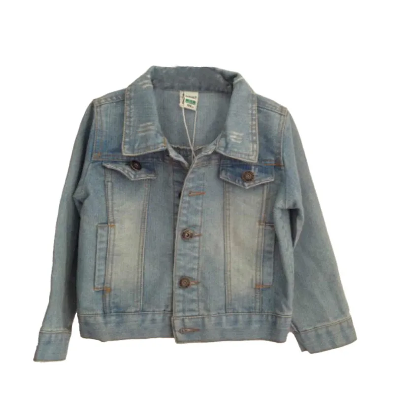 

New Spring Autumn Children's Denim Jacket Baby Boys Girls Washed Scratches Tops Kids Clothes