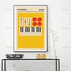 Аудио Шестерня Художественная печать-корабли из ЕС-синтезатор Bauhaus Moog плакат дизайн Майк слобот аналоговый домашний декор плавающая рамка