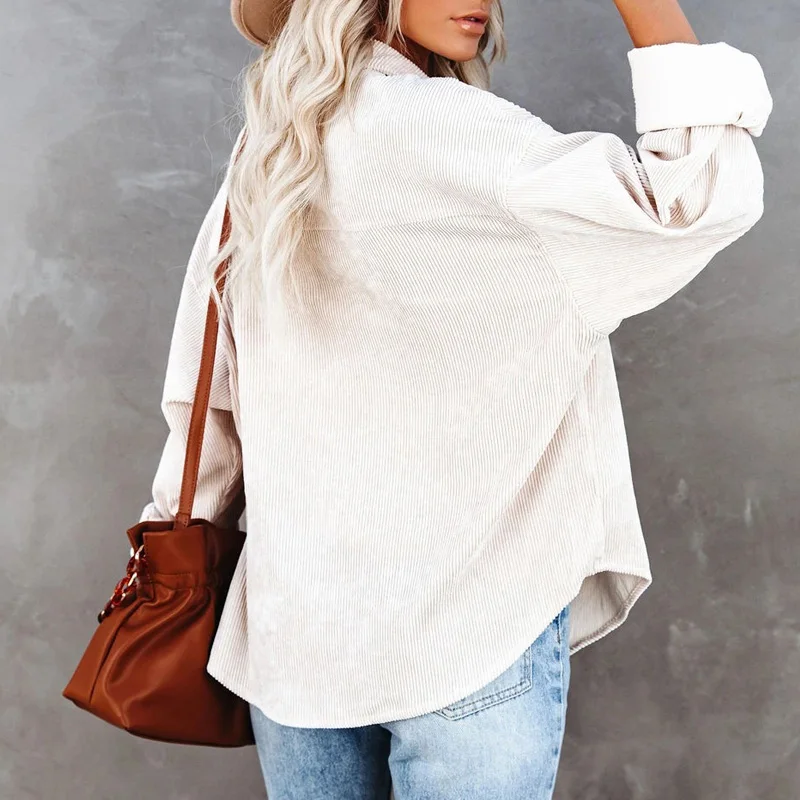 

Women Long Sleeve Casual Coats Buttons Pockets Female Jackets Coat Streetwear Ladies Spring Loose Coats Outerwear Autumn