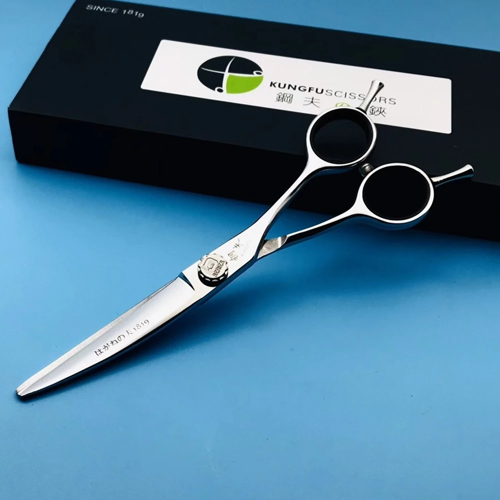 

6 inch Japan440c Steel Professional Barber Scissors Hair Design Tool Barber Scissors Hairstylist Hairdressing Scissors Set
