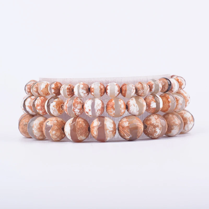 

Vintage Energy Tibetan Agates Bracelets on Hand Men Multiple Dragon Runes Amulet Rosary Reiki Healing Jewelry Gift for Boyfriend