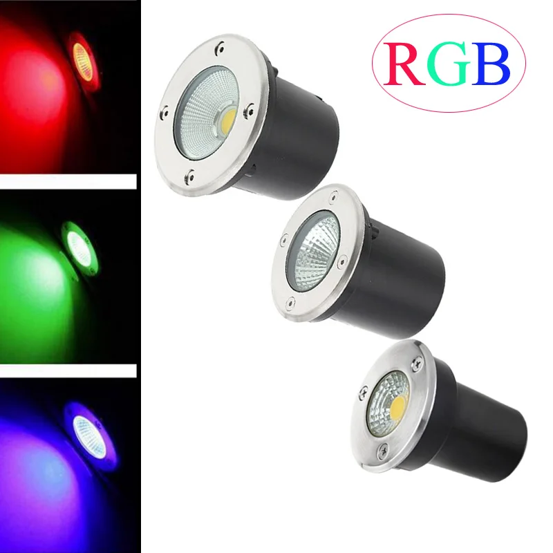 RGB LED COB подземный 3 Вт 5 10 садовая лампа наружные водонепроницасветодиодный