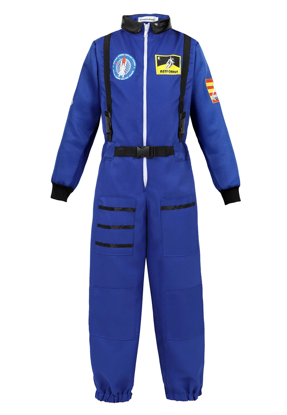 

Kid Astronaut Costume Child Spaceman Jumpsuit Space Pilot Flight Role Play Halloween Suit Boys Girls Dress Up Costumes White