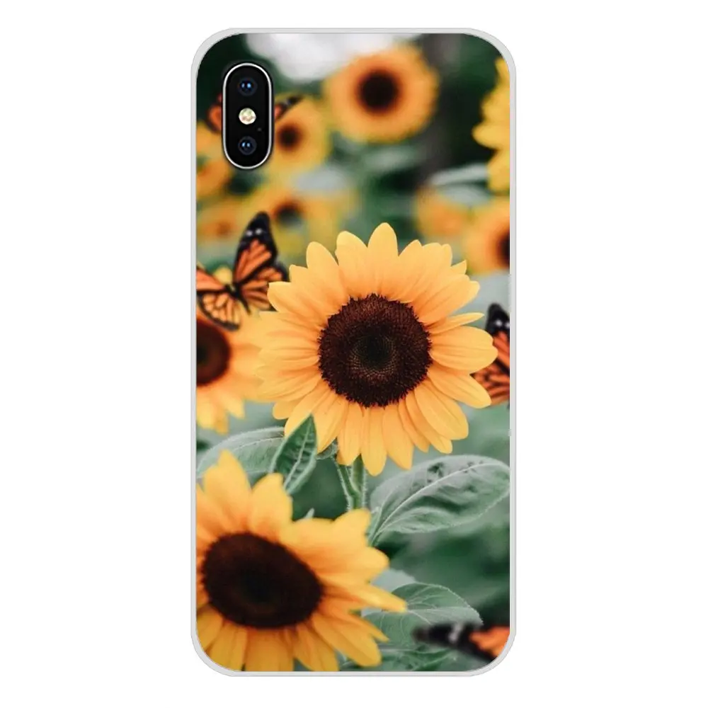 For Motorola Moto X4 E4 E5 G5 G5S G6 Z Z2 Z3 G G2 G3 C Play Plus Silicone Phone Cases Covers Yellow flower Small daisy sunflower | Мобильные