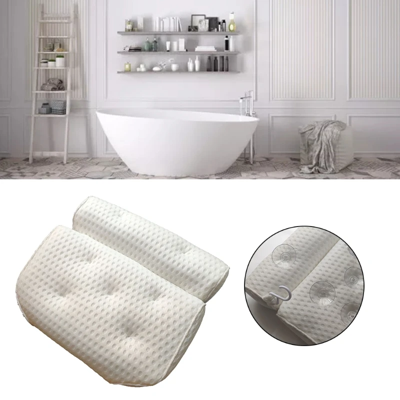 

Подушка для ванны, воздушная сетчатая спа-ванна 4D, опора для головы и шеи, подушка для ванны на присоске