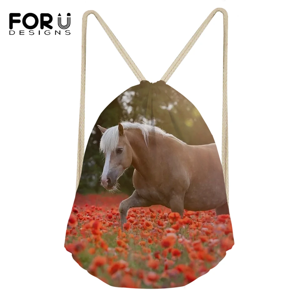FORUDESIGNS/модные мини-сумки с рисунками маленьких цветов лошади карманами животных