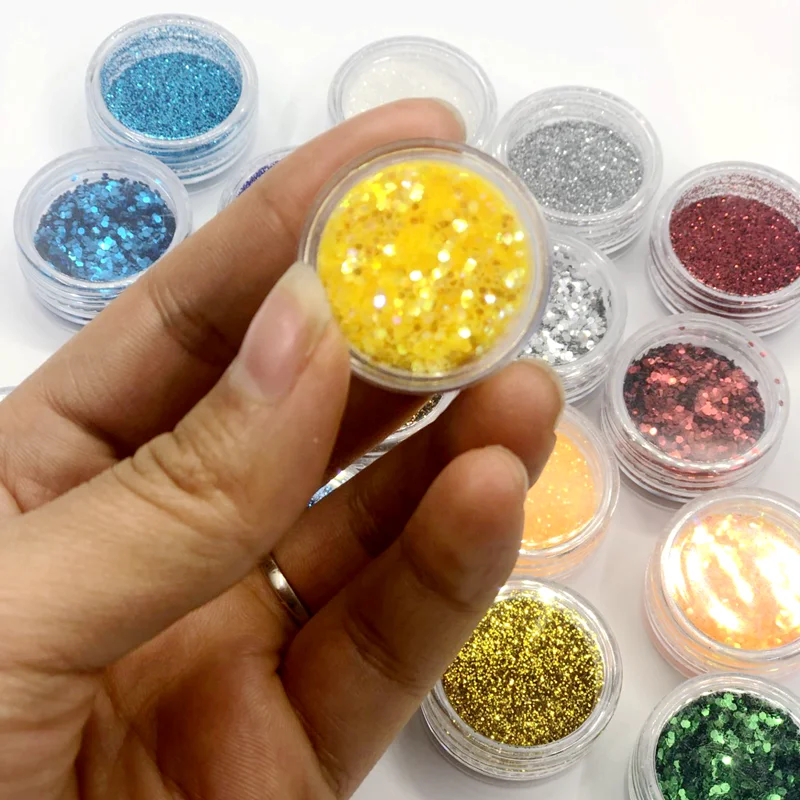20 шт./компл. ногтей Блестящий порошок смешанный Цвета УФ Гель-лак для с блестками
