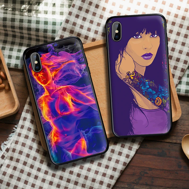 Мягкий чехол из ТПУ для девочек с романтическими цветами Apple IPhone X XR XS MAX 5 5S 5C SE 6 S 7 8