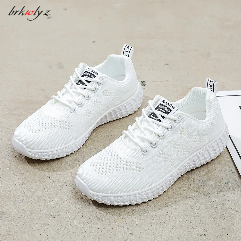 

2021 Sneakers Women Shoes Flats Casual Ladies Shoes Woman Lace-Up Mesh Light Breathable Female zapatillas de deporte para mujer