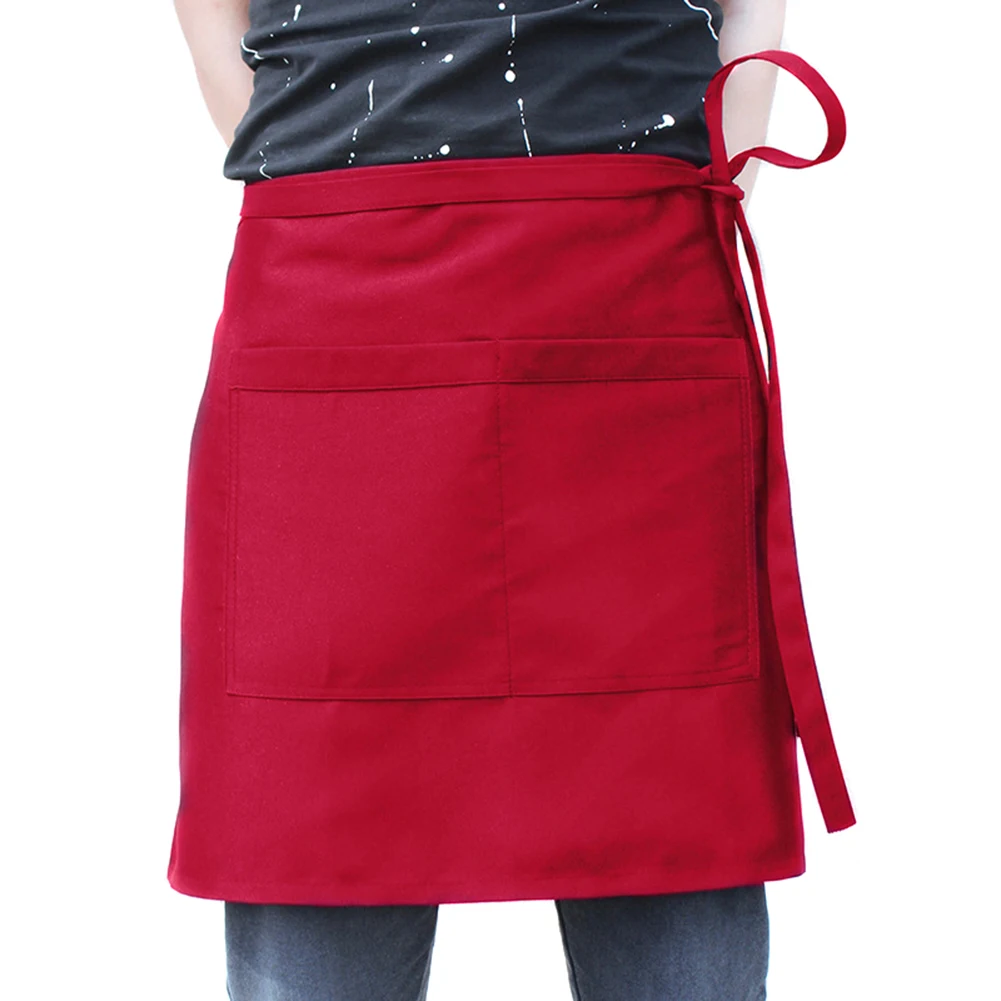 

Newly Waist Apron with Pocket Catering Waiter Bar Household Keep Clothes Clean Apron DO99