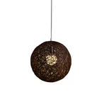 Кофейный бамбук, ротанговая и конопляная шариковая люстра, индивидуальное творчество, сферический ротанговый гнездо, абажур