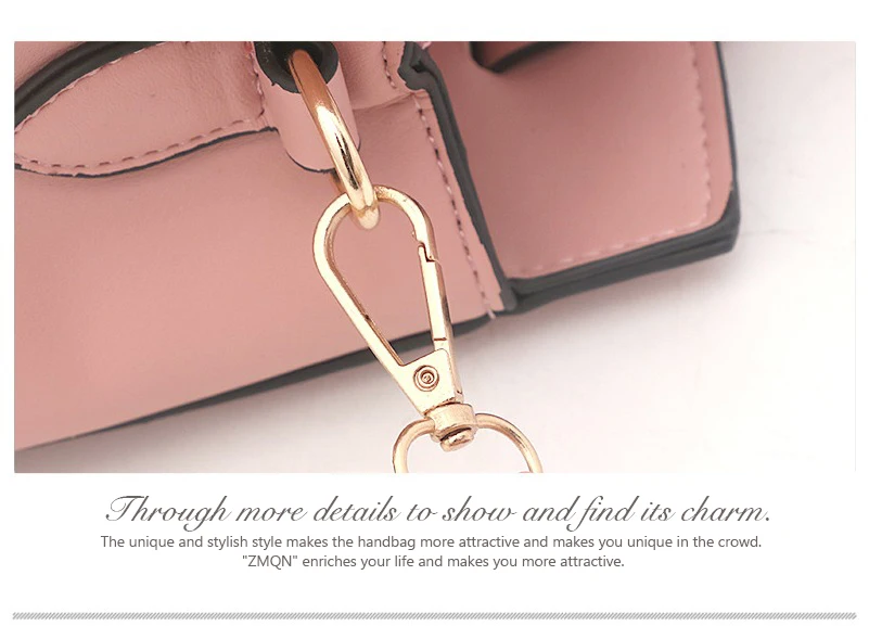 ZMQN Handbags For Women Cute Pink Luxury Shoulder Bag Leather Hand Bag Candy Solid Handbag Hgigh Quality Torebki Damskie A849