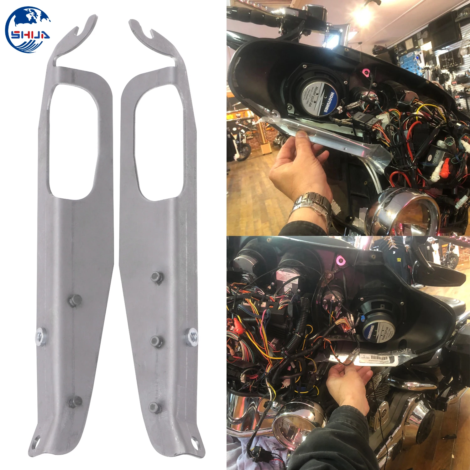 Левый Правый сверхмощный внутренний обтекатель Опорные кронштейны для Harley Touring