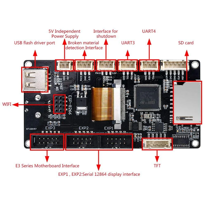 TFT35 V3.0 Графический смарт дисплей плата контроллера для 3d принтера Ramps 1 4 RepRap