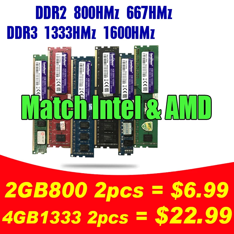 Оригинальный набор микросхем б/у 2 Гб DDR2 DDR3 PC3 PC2 6400 800 МГц 1333 1600 4 ГБ 8 для рабочего
