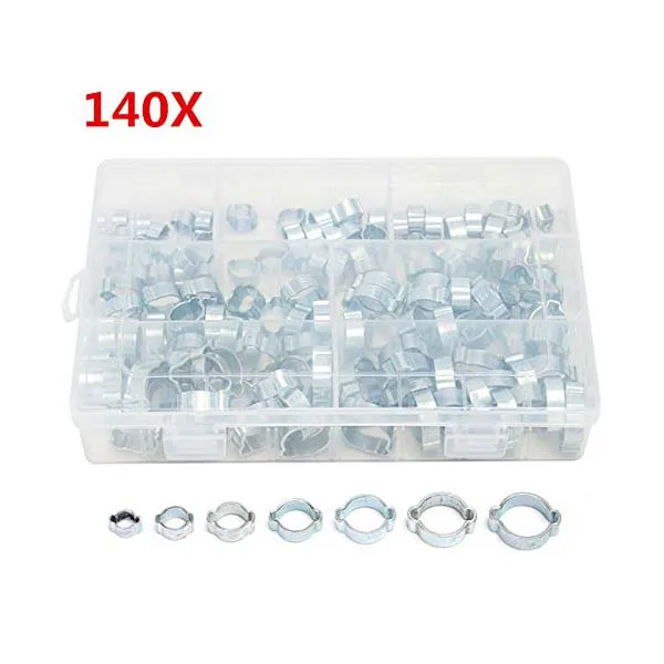 140 шт. двойные зажимы для ушей оцинкованные стальные гидравлического шланга |