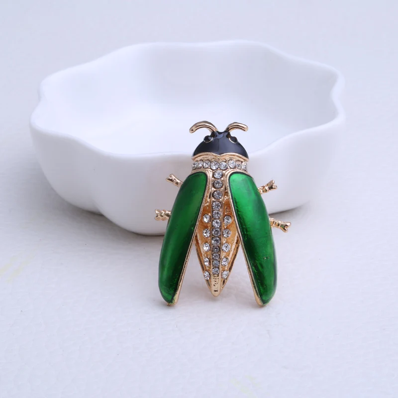 1 шт. Модная Золотая Цикада Жук капля масло милая серия насекомых Брошь для женщин