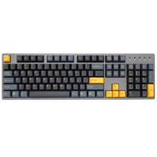 taihao abs double shot keycaps midnight  for diy gaming mechanical keyboard color of black yellow 104 ansi