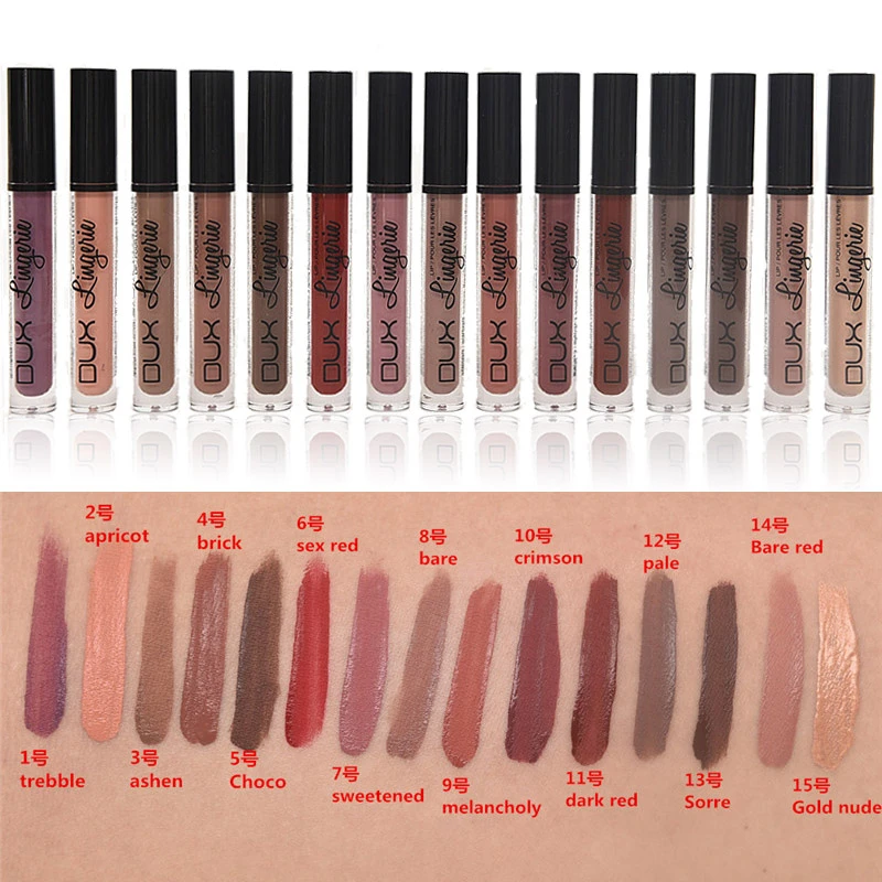 Помада жидкий матовый оттенок для губ корейский водонепроницаемый долговечный