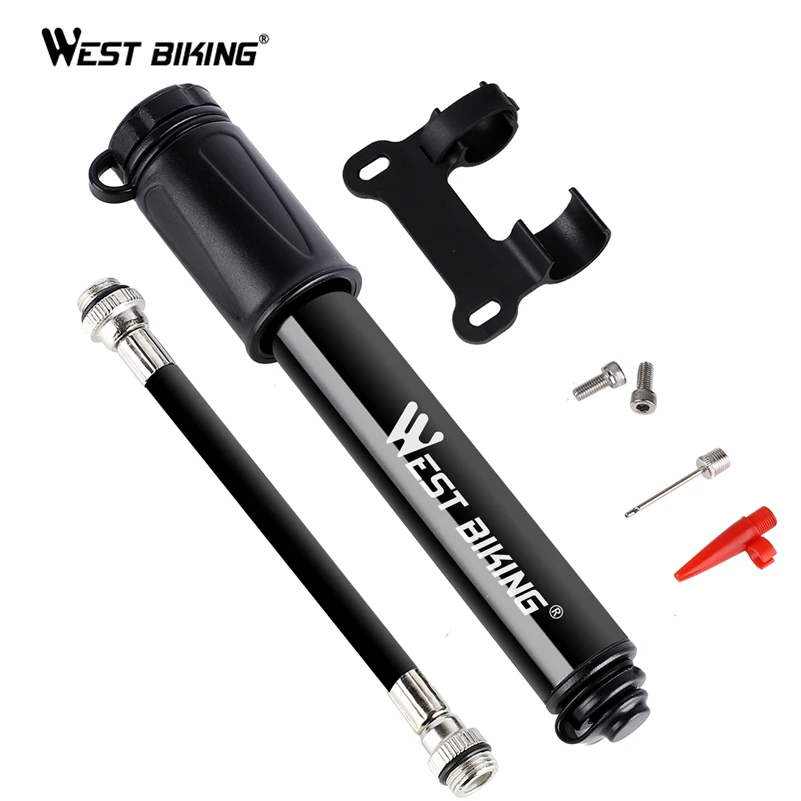 

WEST BIKING Bike Pump Inflador Bicicleta Bicycle Air Pumps For AV/FV Cycling Inflator MTB Alloy Mini Hand Pump Bicycle Tire Pump