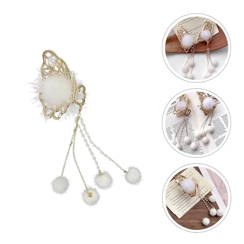 

1Pc Hair Clip Creative Beautiful Stylish Hair Ornament Tassel Hair Clamp Hair Claw Clip for Lady