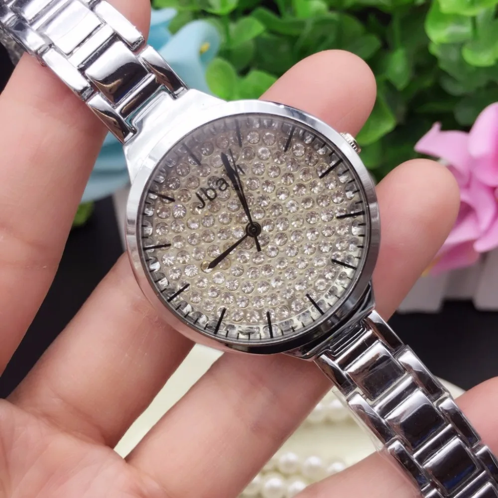 2020 новые модные женские часы Роскошный бренд Стразы браслет кварцевые Прямая