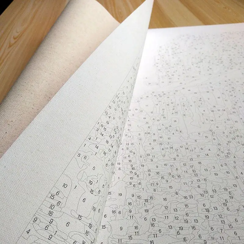 Diy Раскраска по номерам настенная живопись маслом на холсте домашнее украшение DIY